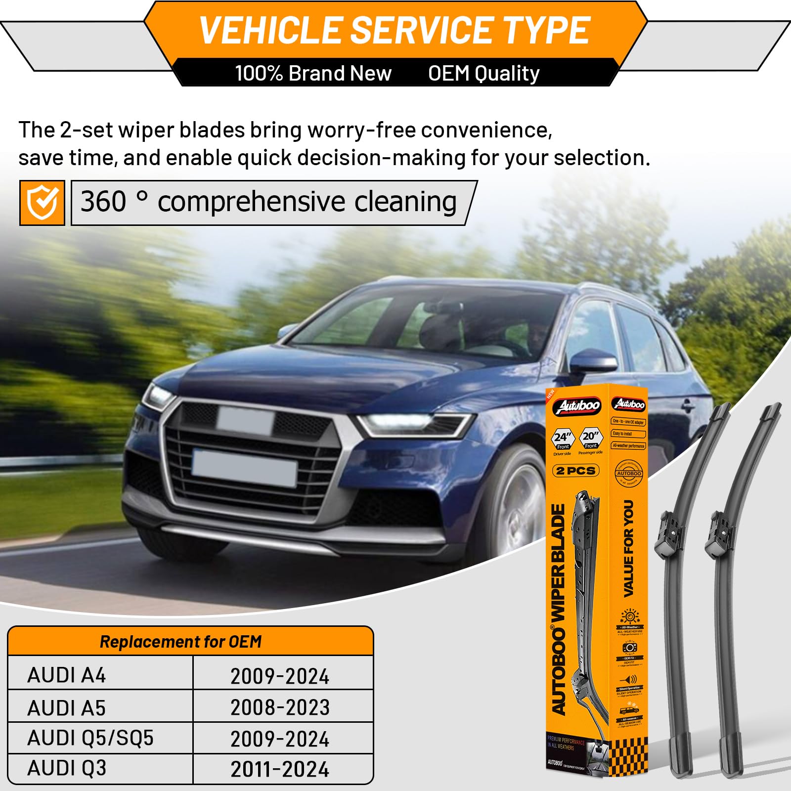 Amazon | OEM ワイパーブレード 交換用 アウディ A4 Q5 Q3 A5 RS5 S5